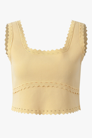 Elegant Knit Two-Piece Set – Sleeveless Crop Top & Flared Mini Skirt