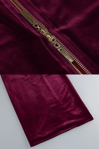 Strapless Velvet Corset long Dress & Long Gloves Set