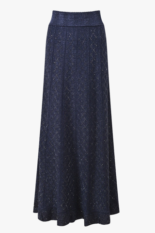 Textured Knit Cardigan & Flowing Skirt Set