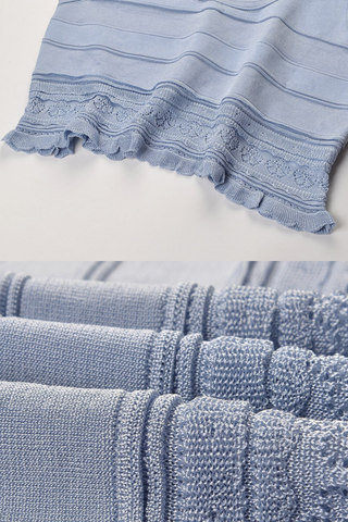 Sleeveless Lace Knit Top & Long Skirt Co-Ord Set