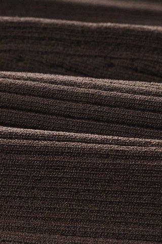 Ribbed Knit Long Dress – Long Sleeve Collared Bodycon with Gold Buttons