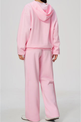 Relaxed Zip-Up Hoodie & Wide-Leg Sweatpants Set