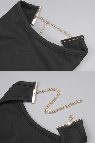 Halter Neck Two-Tone Long Dress with Draped Ruched Skirt and Open Back