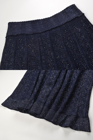 Textured Knit Cardigan & Flowing Skirt Set