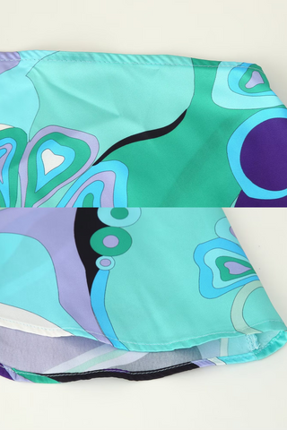 Printed Chain Halter Neck Asymmetrical Long Dress