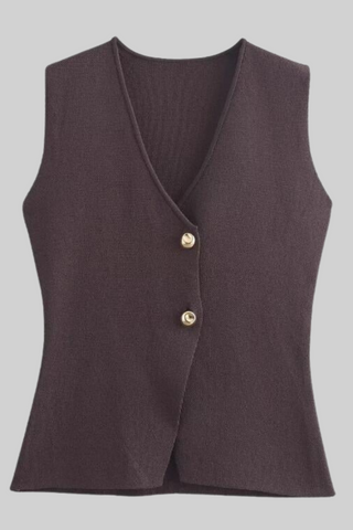 Summer Buttoned Knit Top