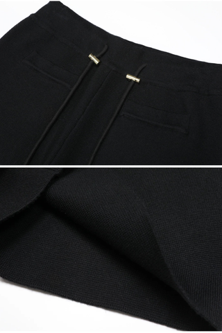 Luxe Knit Fur Collar Set – Cardigan & Wide-Leg Pants