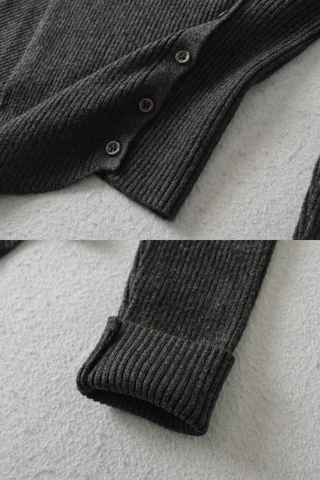 High-Neck Asymmetric Ribbed Top