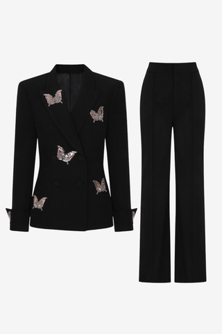 High-Waisted Tailored Straight Leg Pants with Structured Fit and Clean Seam Detail