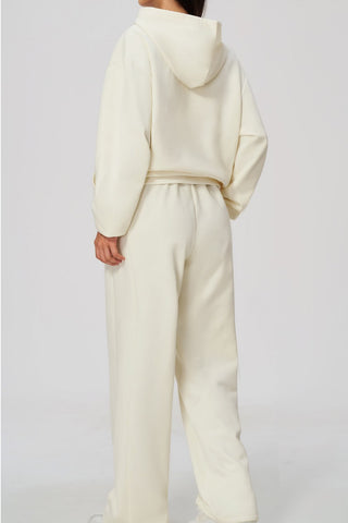 Relaxed Zip-Up Hoodie & Wide-Leg Sweatpants Set