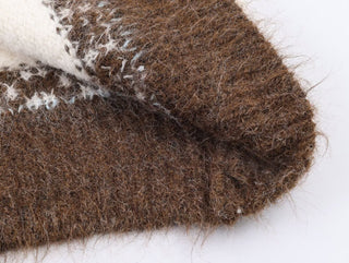 Cozy Nordic Knit Zip Cardigan – Soft Wool Blend, Warm Winter Sweater, Long Sleeve, Comfortable Fit