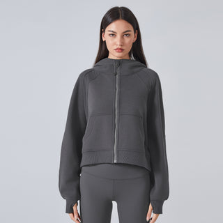 Loose Warm Full-Zip Sports Sweater