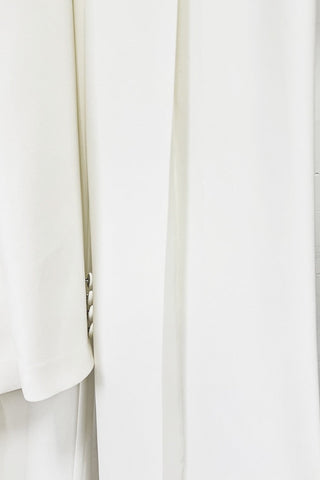 Elegant Embellished Blazer & Wide-Leg Pants Set – Tailored Formal Two-Piece Suit