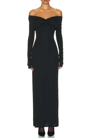 Emiliano Off Shoulder Long Sleeve Long Dress