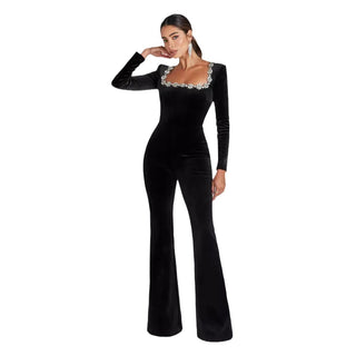 Flora Long Sleeve Bandage Jumpsuit
