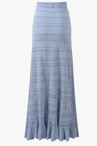Sleeveless Lace Knit Top & Long Skirt Co-Ord Set