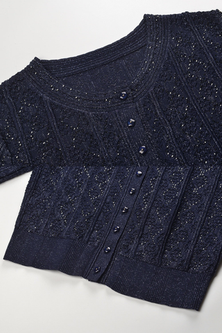 Textured Knit Cardigan & Flowing Skirt Set