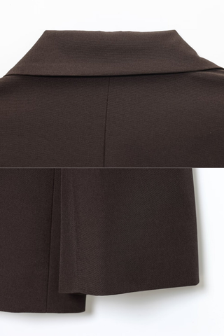 Woven Blazer & Mini Skirt Set – Double-Breasted Design, Long Sleeve Blazer