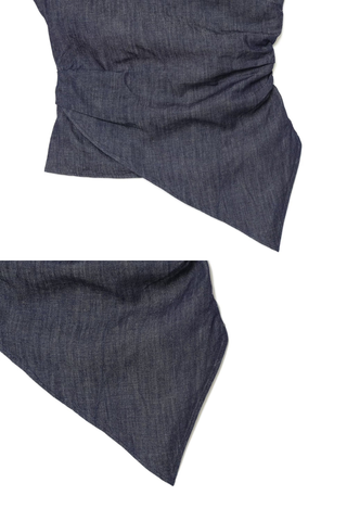 Draped One-Shoulder Top with Wide-Leg Pants Set