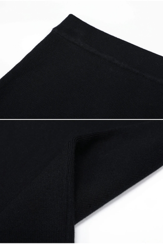 Embellished Collar Knit Top & Midi Skirt Set