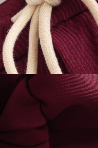 Burgundy Oversized Jacket and Bubble Skort Set