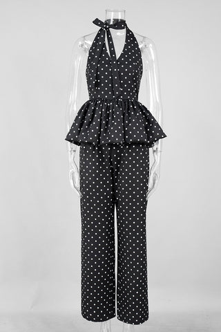 Monroe Polka Dot Peplum Set