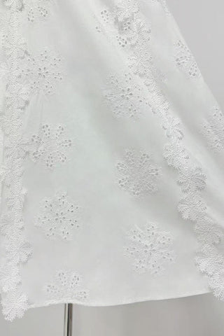 Floral Lace Trim Sleeveless Long Dress