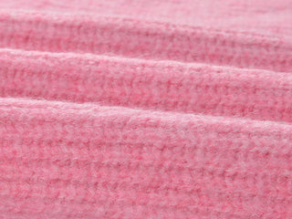 Oversized Collar Ribbed Knit Zip-Up Sweater