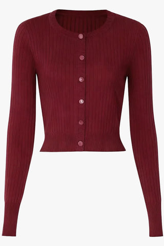 Everyday Chic Ribbed Button-Up Knit Cardigan