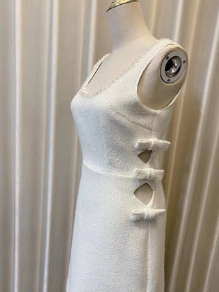 Bow Tie Waist Sleeveless Mini Dress