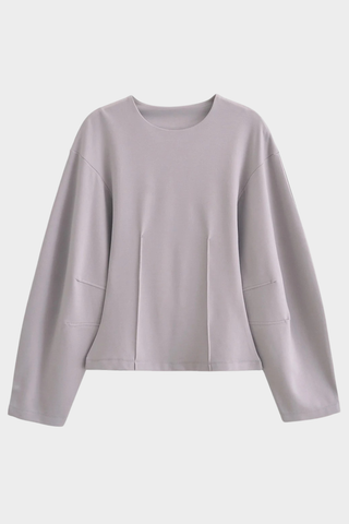 Soft Lounge Relaxed Top & Wide-Leg Pants Set – Lightweight Jersey, Long Sleeve, Minimal Design