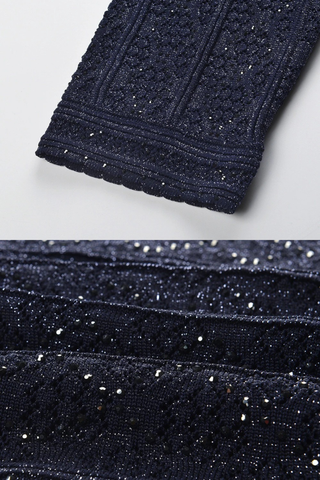 Textured Knit Cardigan & Flowing Skirt Set