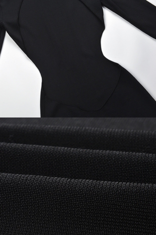 High-Neck Long Sleeve Backless Bodycon Long Dress