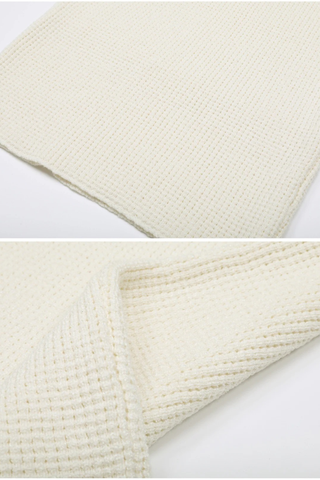 Textured Knitted Peplum Cardigan and High-Waist Skirt Set with Belt