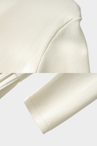 Button-Front Long Sleeve Knit Dress with Pleated Skirt