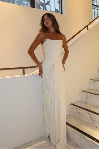 Luxe Corset Drape Maxi Gown