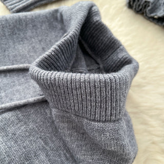 Soft Knit Turtleneck Sweater & Long Pants Cozy Set