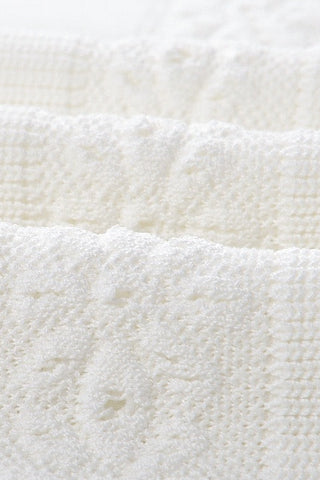 Textured Knit Button-Front Long Dress with Short Sleeves