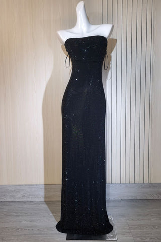 Sparkling Strapless Rhinestone Mermaid Evening Gown