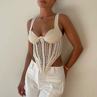 Jolene Sleeveless Knitted Corset Top