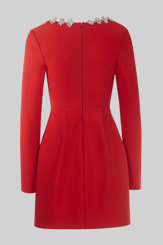 Diamond Elegance Long Sleeve Mini Dress
