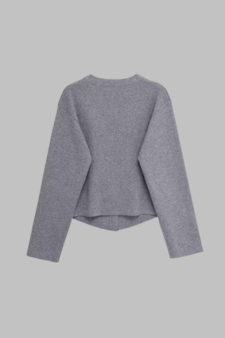 Ribbed Knit V-Neck Cardigan & Wide-Leg Pants Lounge Set – Soft Stretch Knit, Long Sleeves, Relaxed Fit