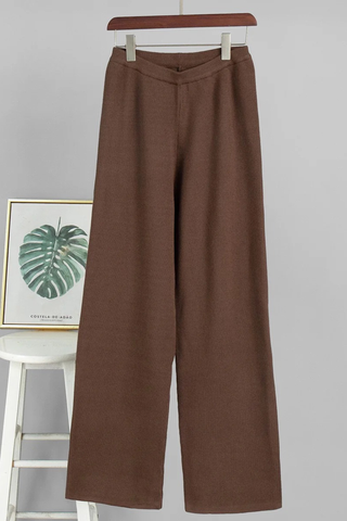 Ribbed Long Sleeve Zip Jacket & Relaxed Pants Co-Ord Set