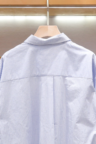 Coastal Embroidered Stripe Shirt & Shorts Set