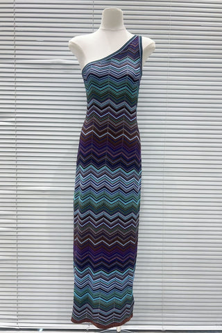 One Shoulder Sleeveless Knit Long Dress – Bodycon Fit, Premium Stretch Fabric