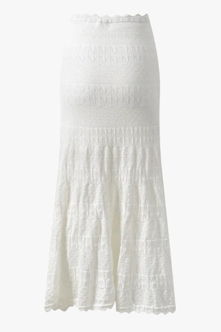 Pointelle Knit Short Sleeve Top & Long Skirt Set