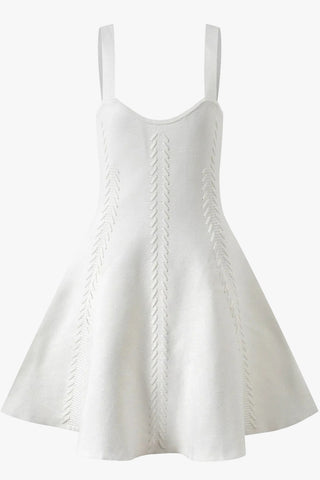 Sleeveless Knit Mini Dress – Sculpting Fit, Flared Skirt, Premium Stretch Fabric
