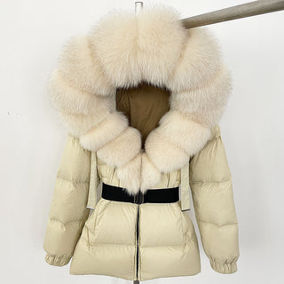 Luxury Puffer Jacket with Removable Premium Fur Collar – High-Quality Winter Coat