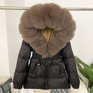 Luxury Puffer Jacket with Removable Premium Fur Collar – High-Quality Winter Coat