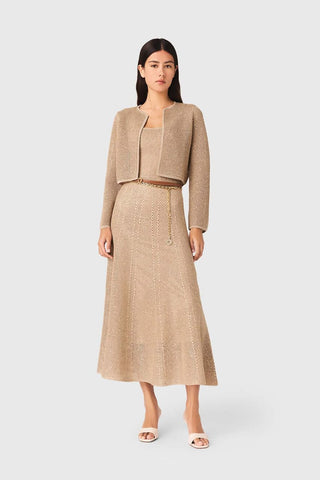 Sunlit Escape Sleeveless Open Knit Long Dress